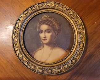 Elegant Vintage Engraved Portrait