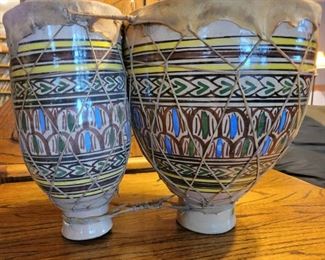 Vintage Moroccan Bongo Drums