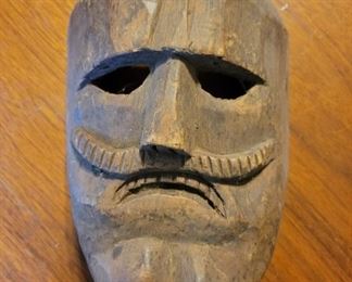 Hand Carved Vintage Wood Mask