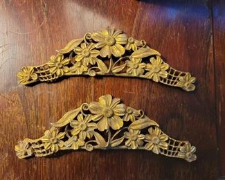 Ornate Vintage Brass Vintage Filigree Flowers