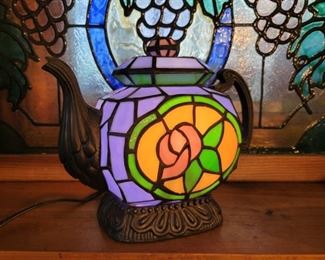 Stained Glass Teapot Lamp