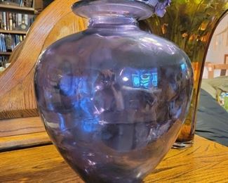 Oversized Vintage Amaranthine Vase from Spain