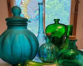 Collection of Vintage Recycle Glass made in Spain