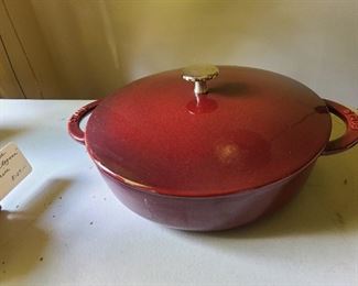 Staub two handled 3 quart with lid $150.00
