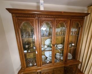 Dining room hutch. 4 doors. lifts from bottom*7 feet by 6 feet 4" wide by 19" deep* $600.00