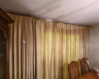 Curtains* $50.00 floor length( two FULL windows*includes both. bring tools to take down if you want hardware attached to wall