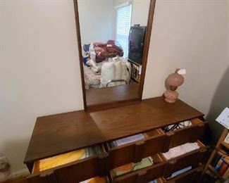 3 x3 x3 side by side dresser with mirror attached; very good maker* Basset Furniture. $250.00
High interest by phone
