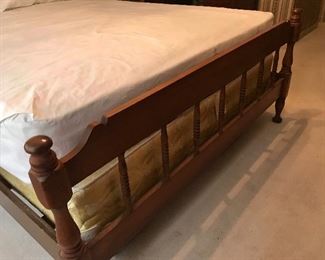 Solid wood bed frame