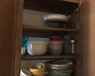Tupperware and pottery bowls