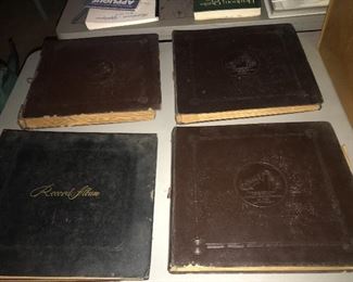 Old Victrola albums and records 