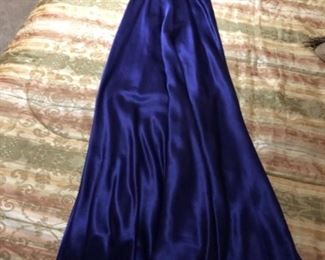 Royal blue and rhinestone prom dress (full length)