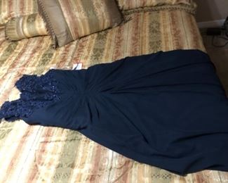 B.Darlin Navy and lace formal dress