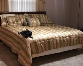 King bed with headboard,  mattress, box springs, excellent condition