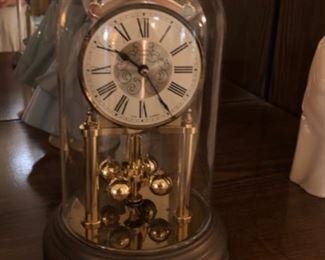 Quartz dome brass anniversary clock