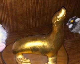 Vintage mid-century brass seal (large)