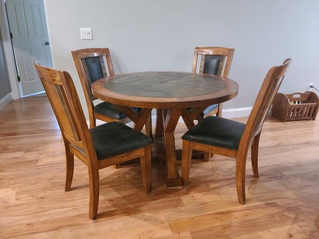Modern dining table and chairs