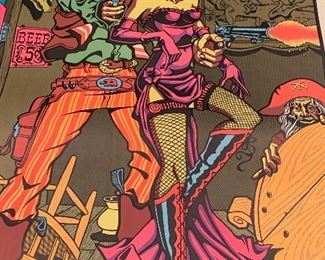 Rare 1971 Billy The Kid Black Light Poster.