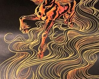 1970’s Pegasus Black Light Poster.