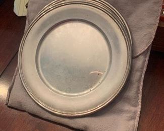 S Kirk & Sons Sterling, set of 5 small plates.