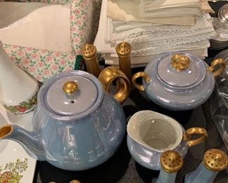 Limoge TeaPot Cream & Sugar Salt & Peppers.