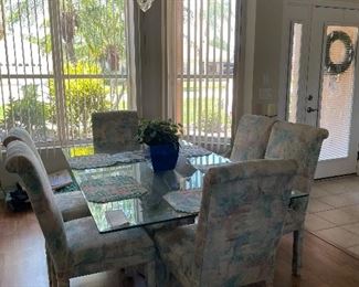 DOLPHIN BASED TABLE WITH 6 CHAIR