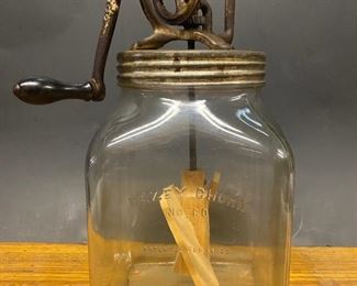 Antique Dazey Butter churn ..............To Register and To Bid go to https://capitolsalesservices.hibid.com..