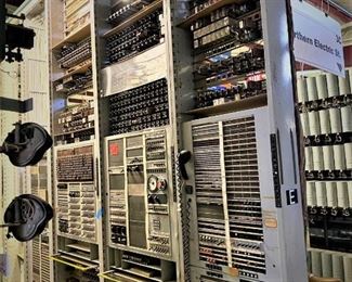 Telephone exchange office 5 Cross bar multi test and master frames used in the 1950s to the early 90s. ...........To Register and To Bid go to https://capitolsalesservices.hibid.com..