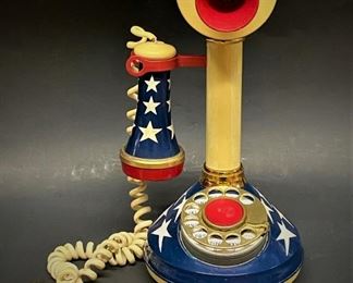 1970's Bicentennial Candlestick style telephone ...To Register and To Bid go to https://capitolsalesservices.hibid.com