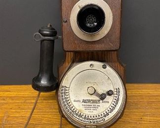 Antique early 1900's Couch Autophone telephone(Photos by BC of Capitol Sales Services ) ...To Register and To Bid go to https://capitolsalesservices.hibid.com..