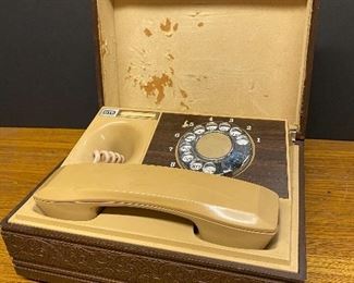 Vintage GTE rotary telephone in a box  ...To Register and To Bid go to https://capitolsalesservices.hibid.com