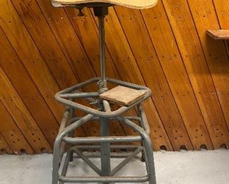 Extra tall telephone exchange office swivel chair by Garrett Tubular Products from early 1970s...........To Register and To Bid go to https://capitolsalesservices.hibid.com..