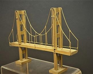 Golden Gate Bridge Centerpiece from the 50th General Assembly held in San Francisco in 1975 made by Western Electric Company, San Leandro