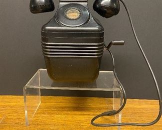 Leich hand crank wall mount telephone  ...To Register and To Bid go to https://capitolsalesservices.hibid.com