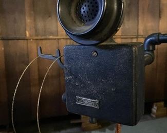 Western Electric space saver telephone mounted onto the switchmans desk