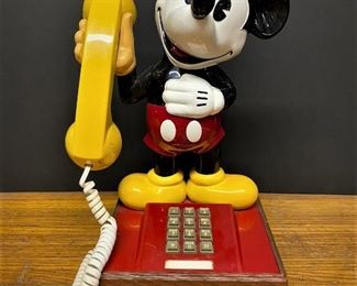 Vintage Mickey Mouse touch dial telephone  ...To Register and To Bid go to https://capitolsalesservices.hibid.com
