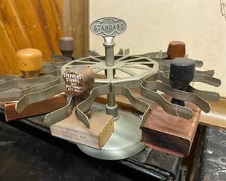 Standard  stamp holder with Western Electric stamps (Photos by BC of Capitol Sales Services ) ...To Register and To Bid go to https://capitolsalesservices.hibid.com..