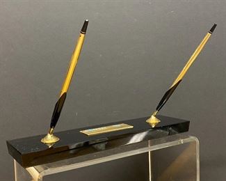 Cross Pen desk set presented to the president of Comsat   (Photos by BC of Capitol Sales Services ) ................To Register and To Bid go to https://capitolsalesservices.hibid.com..