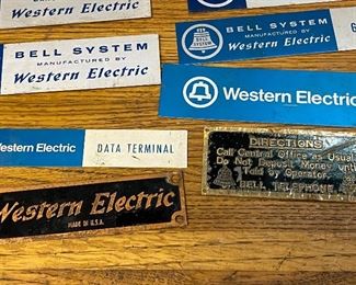 Bell System and Western Electric labels