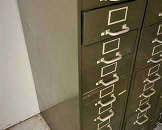 Vintage card filing cabinet by the General Fireproofing Company