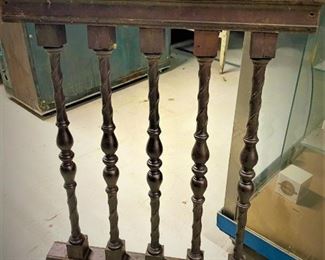 Part of salvaged architectural elements of an Victorian stair railing system from a brownstone in Cambridge, Massachusetts ...To Register and To Bid go to https://capitolsalesservices.hibid.com.. 