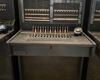 1950s Bell System 556 A dial switchboard made by Western Electric.  ...To Register and To Bid go to https://capitolsalesservices.hibid.com..