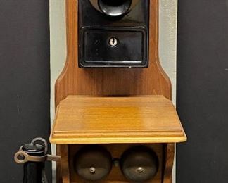 1910 three coin slot pay phone  ...To Register and To Bid go to https://capitolsalesservices.hibid.com..