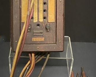 Wall mount telephone switchboard by Western Electric ...To Register and To Bid go to https://capitolsalesservices.hibid.com..
