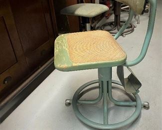 Another telephone operator chair by Johnson Chair Company of Milwaukee, Wisconsin with a purse hook on the back.   ...To Register and To Bid go to https://capitolsalesservices.hibid.com..