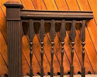 Antique architecture staircase rails posts etc that came from New York . This is a smaller section of the Victorian stairs. There is more sections that will be sold all together. ...........To Register and To Bid go to https://capitolsalesservices.hibid.com..
