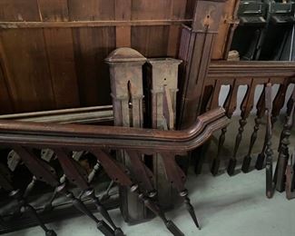 Antique architecture staircase rails posts etc that came from New York .  This  is a smaller section of the Victorian stairs.   There is more sections that will be sold all together. ...........To Register and To Bid go to https://capitolsalesservices.hibid.com..