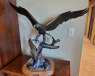 "The High Lonesome" Eagle bronze sculpture by Doug Kailey