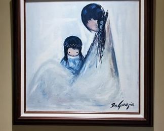 Full color reproduction print of Navajo Mother by Ettore “Ted” Degrazia