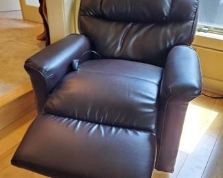 Chocolate leather Myles Power Lift Recliner