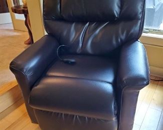 Chocolate leather Myles Power Lift Recliner